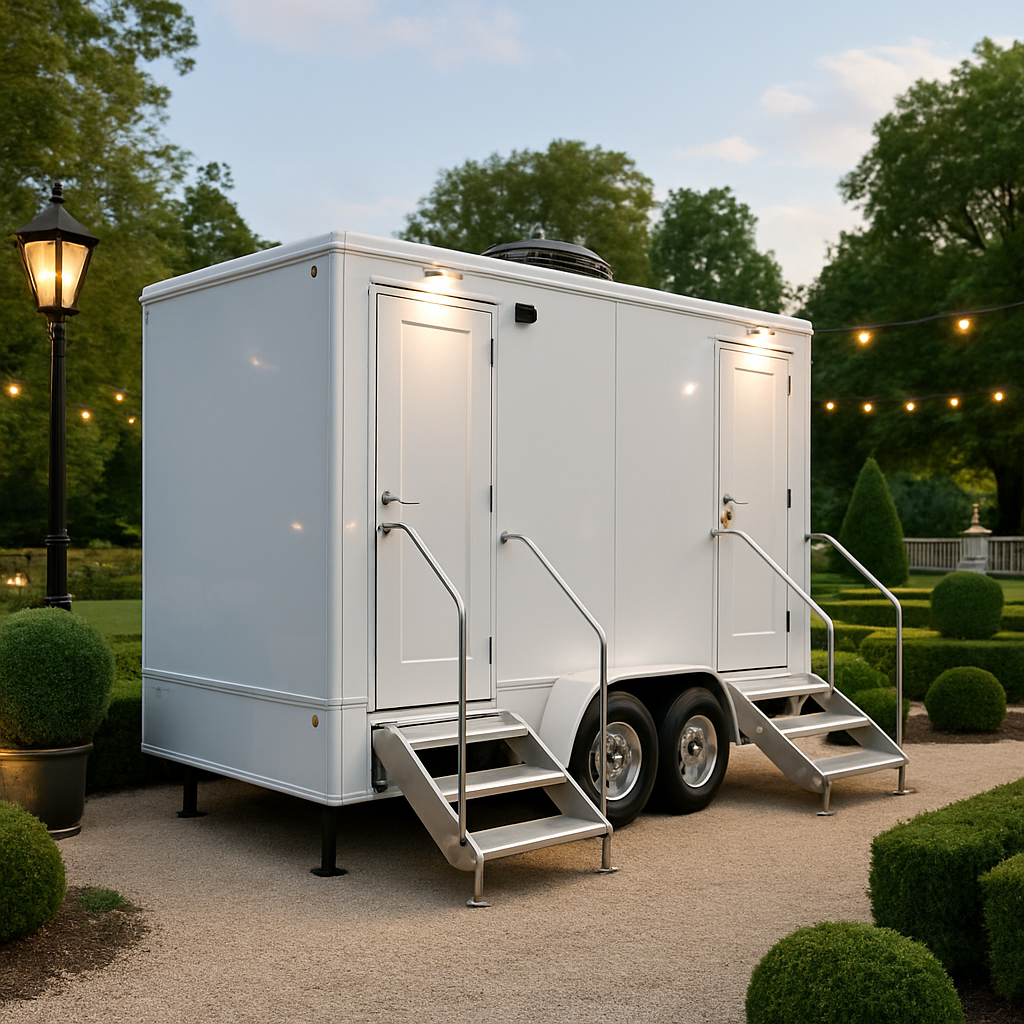 Luxury restroom trailers for Charlotte events
